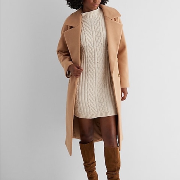 NWT Express Cable Knit Mock Neck Long Sleeve
Mini Sweater Dress, Size XL - Picture 6 of 6